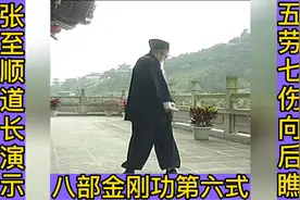 张至顺道长演示八部金刚功第六式~五劳七伤向后瞧视频封面