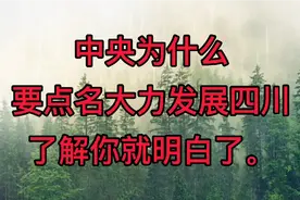 中央为什么要点名大力发展四川，你知道为什么吗视频封面