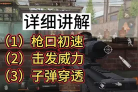 详细讲解：1.枪口初速   2.击发威力  3.子弹穿透