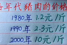 各年代猪肉的价格，你还知道哪些？欢迎补充视频封面