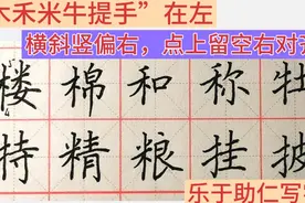 巧记结构：“木禾米牛提手”在左：横斜竖偏右，点上留空右对齐！视频封面
