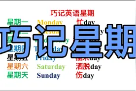 巧记：星期一到星期天视频封面