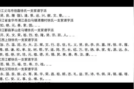 徐氏各地字辈，看看有你的没