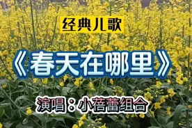 小蓓蕾组合经典儿歌《春天在哪里》，欢快流畅，美好童年时光记忆视频封面