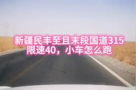 新疆民丰至且末段国道315限速40，小车怎么跑视频封面