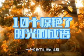 10个惊艳了时光的成语，美的无法描述！你还知道哪些，分享一下吧视频封面