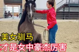 谁说女子不如男，这小美女骑马驯马的技术真不简单啊！视频封面