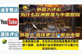 外国人评论为什么欧洲很难与中国脱钩,外国人:应该把工厂迁出中国视频封面
