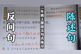 二年级上册语文句子练习重点，反问句改陈述句，方法在最后。视频封面