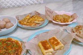 解锁5种手抓饼创意做法，简单易学，相信总有一道是你的菜！视频封面