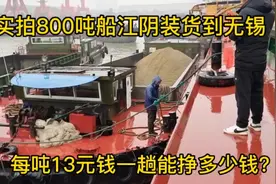 实地探访江苏夫妻800吨船跑运输一趟运费10000元，一个月挣多少钱视频封面