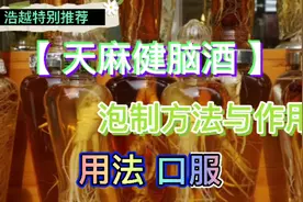 天麻健脑酒泡制方法与作用视频封面