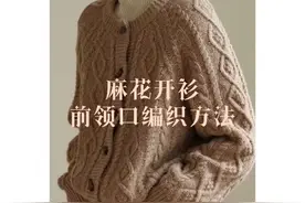 麻花开衫前领口编织方法视频封面