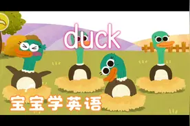 宝宝学英语，鸭子（duck），我们一起来学习英语单词“duck”视频封面