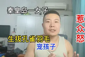 拔孔雀羽毛逗女儿开心，秦皇岛一女子惹众怒视频封面
