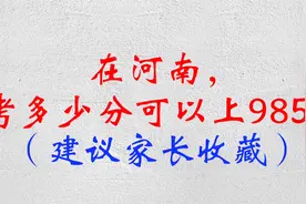 在河南，考多少分可以上985？（建议家长收藏）视频封面