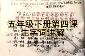 五年级下册语文第四课《梅花魂》生字词讲解视频封面