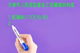 天津市人民医院基本工资最高的科室，你知道是哪个吗？视频封面
