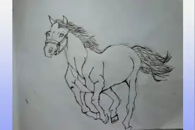 怎么画飞奔的野马？画个三角形和四方形就行了，一学就会！视频封面