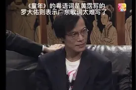 《童年》的粤语词是黄霑写的罗大佑则表示广东歌词太难写了视频封面