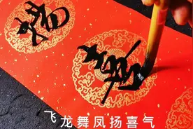 元宵佳节小区公园的书法对联：飞龙舞凤杨喜气，下联更惊艳视频封面