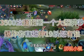 3500法强甄姬太恐怖一大招对面全没了，爆炸伤害超神19杀视频封面