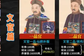 清朝官员年俸禄（文官篇）及品级对应的官服补子视频封面