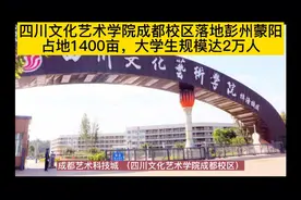 四川文化艺术学院成都校区落地彭州蒙阳占地1400亩视频封面