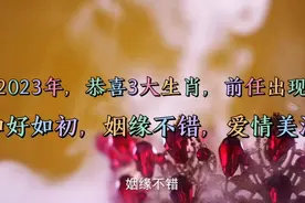 2023年，恭喜3大生肖，前任出现，和好如初，姻缘不错，爱情美满视频封面
