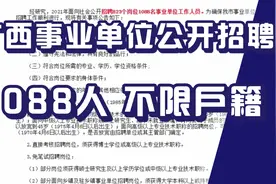 正式编制！广西事业单位招聘考试，招1088人，不限户籍，大专可报视频封面