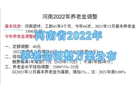 河南2022年养老金调整，42年工龄，66岁，能涨多少视频封面