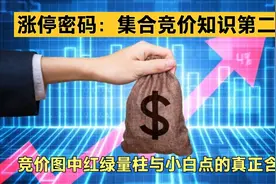 超级干货：分享集合竞价图中红绿柱和小白点所代表的真正含义！