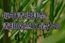 清明的意义是什么？清明更是寄托一种精神！视频封面