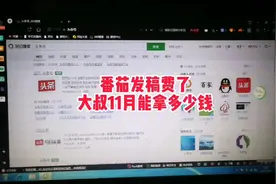 番茄发稿费了，大叔11月能拿多少钱？