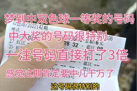 梦到中双色球大奖号码。号码很特别。打了3倍。这期肯定要中大奖视频封面