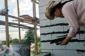 外墙砖填缝全过程，看完你也会视频封面