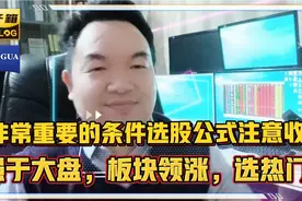 非常重要条件公式:板块领涨，强于大盘，选热门公式编写，请收藏视频封面