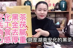 安化黑茶，手工金茯茶，金花繁茂，口感醇厚，消食去腻，越老越醇视频封面