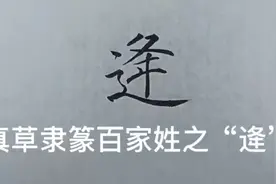 真草隶篆百家姓之“逄”。逄音：pang视频封面