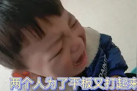 两岁萌娃和哥哥争平板看电视，各种动手动脚，最后被哥哥一招打哭视频封面