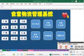 食堂餐厅物资管理台账视频封面