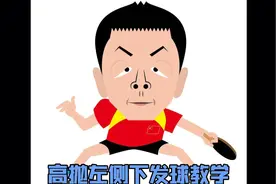高抛左侧下旋发球教学，乒乓球🏓发球示范。视频封面