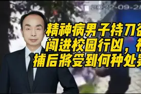 精神病男子持刀欲闯进校园行凶，被捕后将受到何种处罚？视频封面
