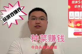 今日头条极速版种菜玩游戏领收益，每天领3元5元，详细教程视频封面