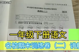 一年级下册语文，名校期末训练卷，看图写话一个“簸箕”难倒你视频封面