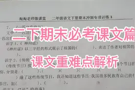 二下必考课文重难点解析，这些课文的必考点你都复习到了吗？视频封面