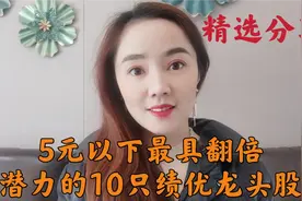 A股 5元以下最具翻倍，重点都有哪些？潜力的10只绩优龙头股？视频封面