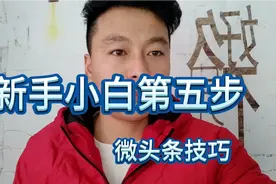 新手小白第五步，写微头条的技巧视频封面