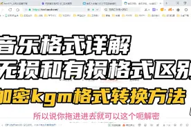 歌曲音乐格式详解，无损和有损格式区别，会员kgm如何解密转换？视频封面