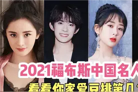 2021福布斯中国名人榜，杨幂排第四，易烊千玺登顶视频封面